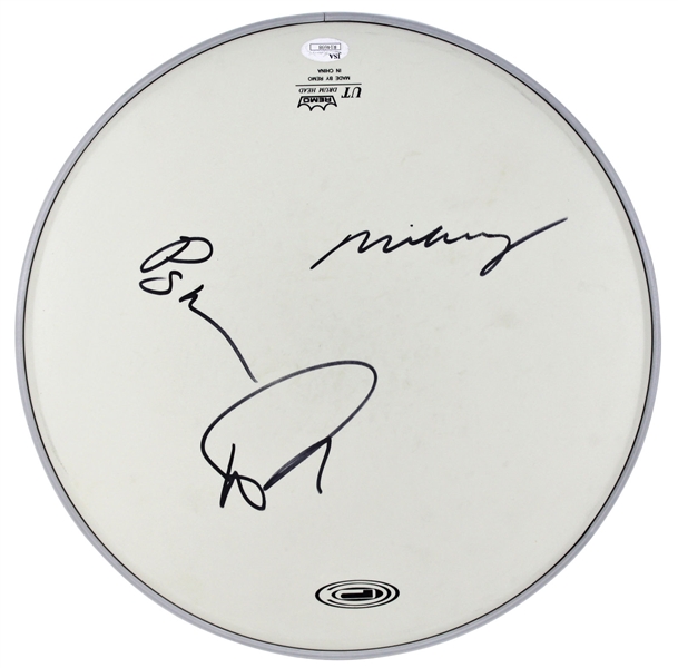 Phish Band Signed 13" Remo Drumhead w/ 3 Sigs (JSA)