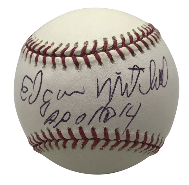 NASA: Edgar Mitchell Rare Single Signed OAL Baseball (Beckett/BAS Guaranteed)
