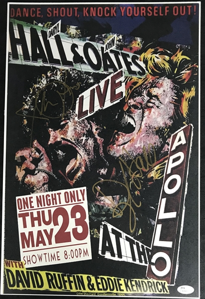 Daryl Hall & John Oates Signed 11" x 18" Poster (JSA)