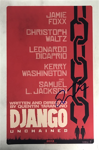 Quentin Tarantino Signed 12" x 18" Color "Django Unchained" Mock Poster (Beckett/BAS Guaranteed)