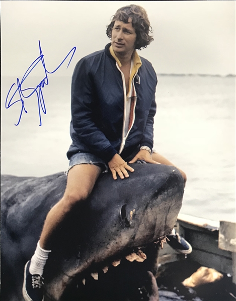 Steven Spielberg Signed 16" x 20" Color "Jaws" Photograph (Beckett/BAS Guaranteed)