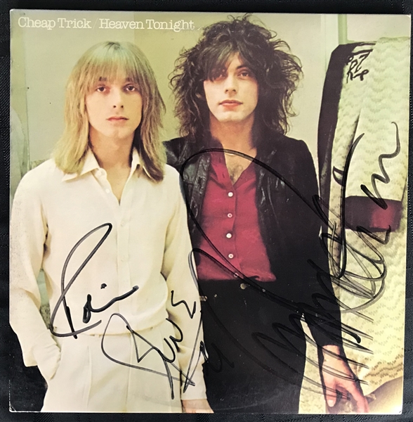 Cheap Trick Signed "Heaven Tonight" Album w/ 4 Signatures! (Third Party Guaranteed)