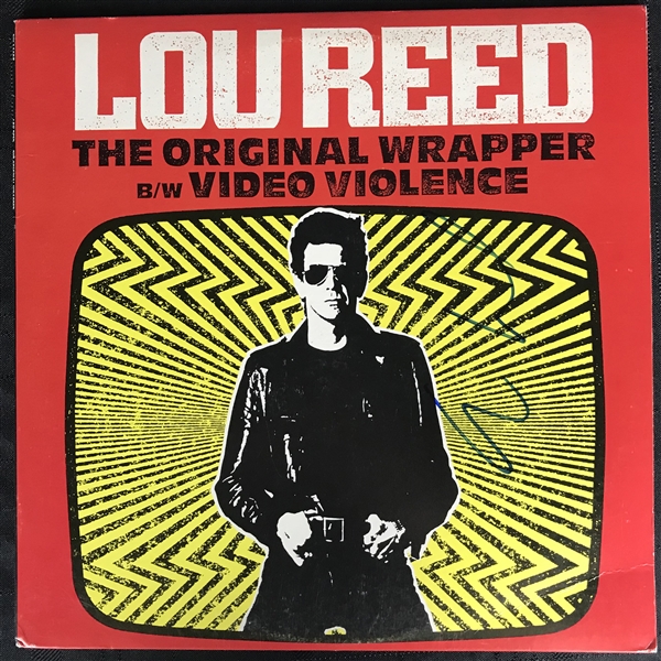 Lou Reed Signed "The Original Wrapper B/W Video Violence" Album (Beckett/BAS Guaranteed)