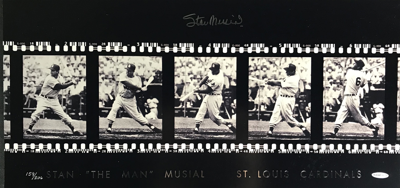 Stan Musial Signed 12" x 26" Limited Edition "Stan The Man" Swing Reel (Upper Deck)