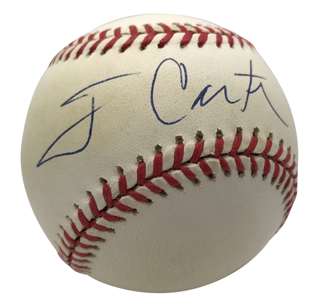 President Jimmy Carter Superbly Signed OAL Baseball (JSA)	