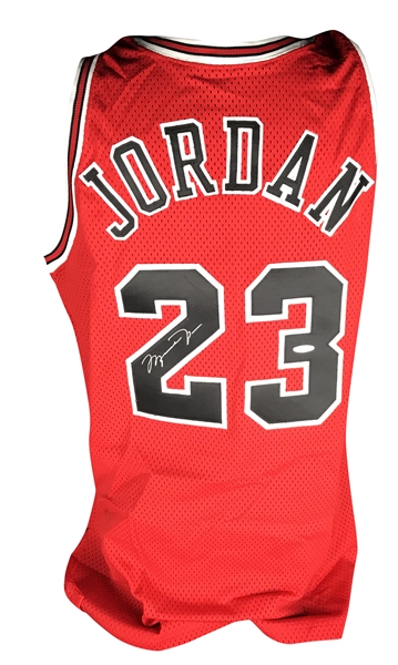 Michael Jordan Signed Pro Cut 1996/97 Champion Chicago Bulls Jersey (Upper Deck)