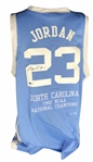 Michael Jordan Signed North Carolina Tar Heels Blue Jersey (Upper Deck UDA)