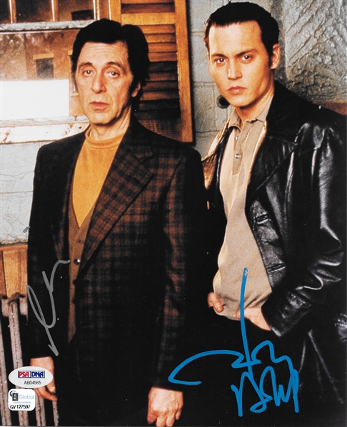 Donnie Brasco: Al Pacino & Johnny Depp Rare Dual Signed 8" x 10" Color Photo (PSA/DNA)