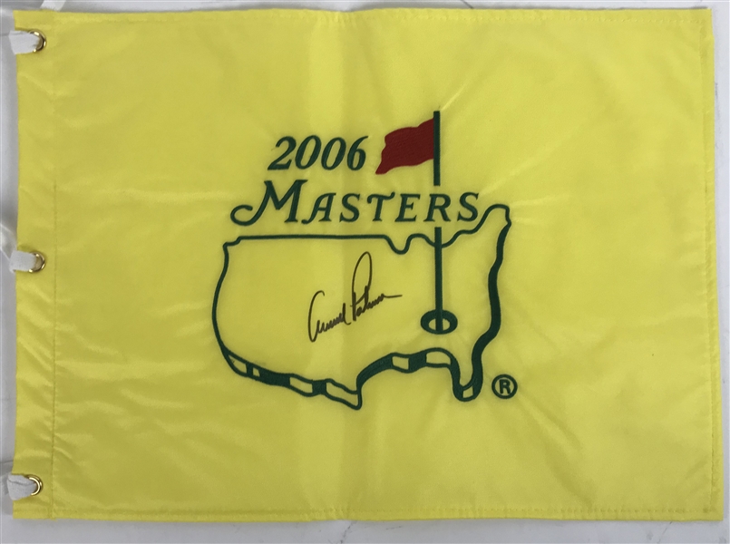 Arnold Palmer Signed 2006 Masters Flag PSA/DNA Graded GEM MINT 10!