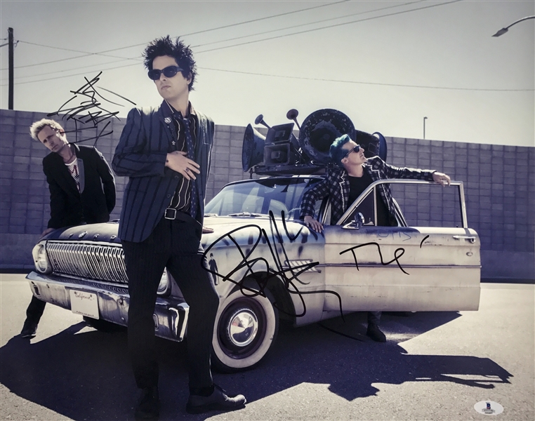 Green Day Group Signed 16" x 20" Color Photograph (Beckett/BAS)