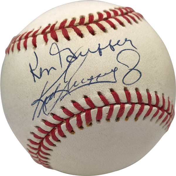 Ken Griffey Jr. & Ken Griffey Sr. Dual Signed OAL Baseball (Beckett/BAS)