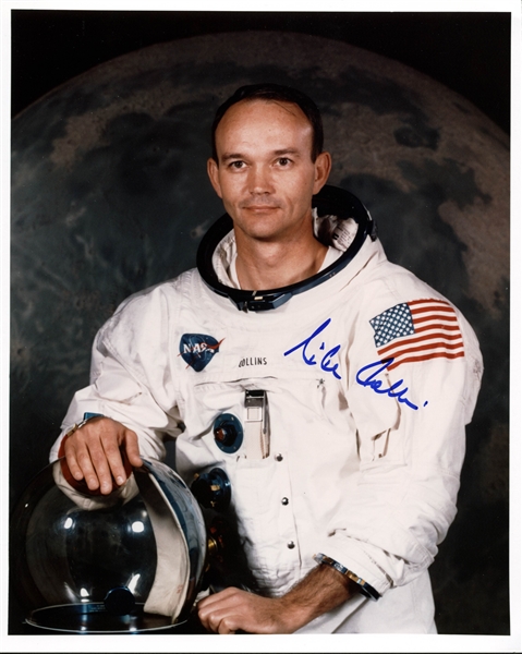 Apollo 11: Michael Collins Signed 8" x 10" Color Photo PSA/DNA Graded MINT 9!