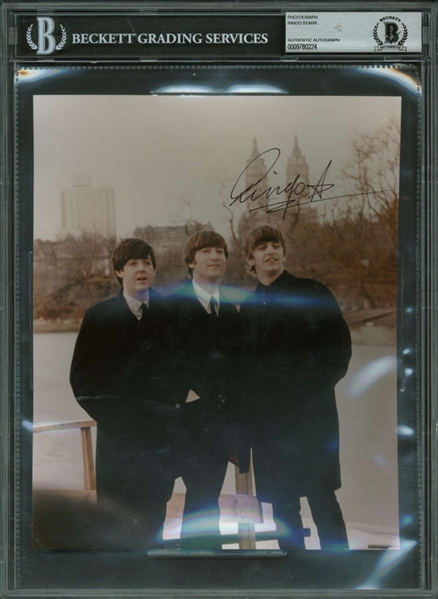 The Beatles: Ringo Starr Near-Mint Vintage Signed 8" x 10" Black & White Photograph (Beckett)