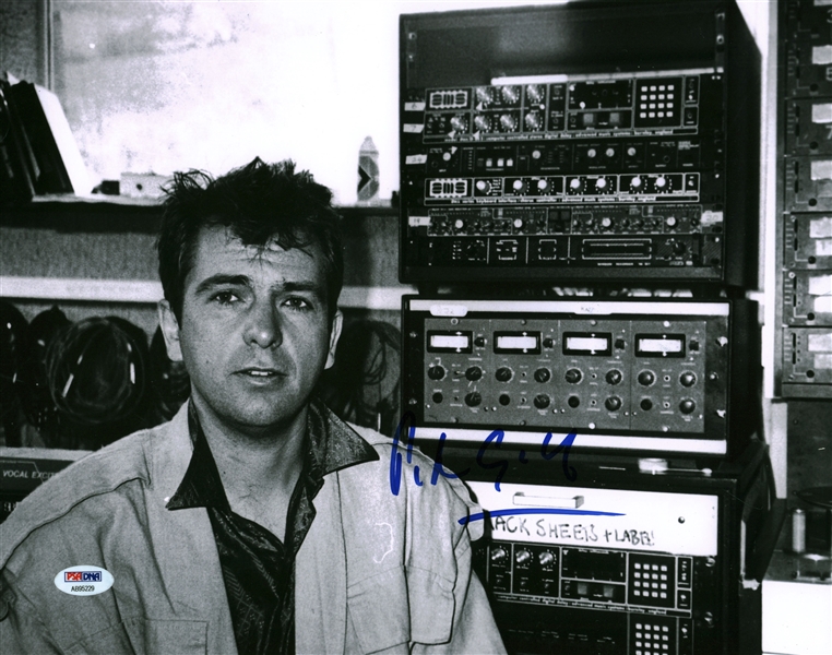 Peter Gabriel Signed 8" x 10" Black & White Photograph (PSA/DNA)