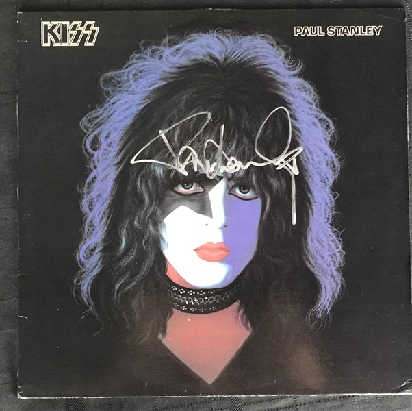 Paul Stanley Near-Mint Signed Self Titled "KISS" Album (JSA)
