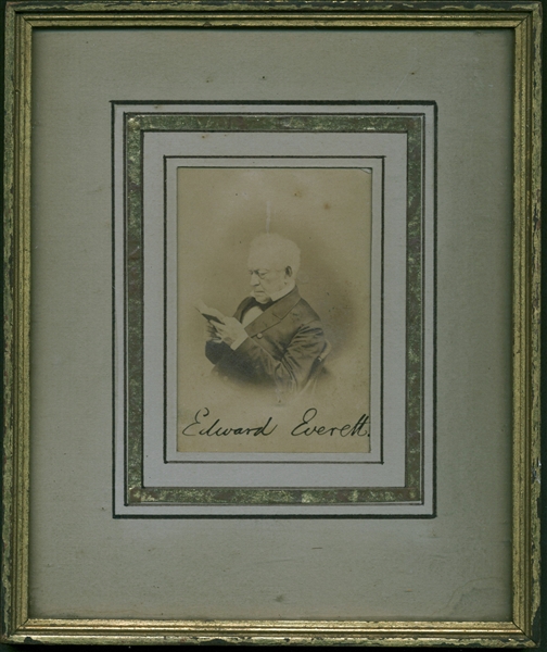 Edward Everett Signed 2.5" x 3.5" CDV Photograph (Beckett/BAS Guaranteed)
