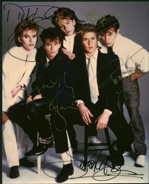 Duran Duran Group Signed c. 1980s Color 8" x 10" Photograph w/ 5 Signatures! (Beckett/BAS Guaranteed)