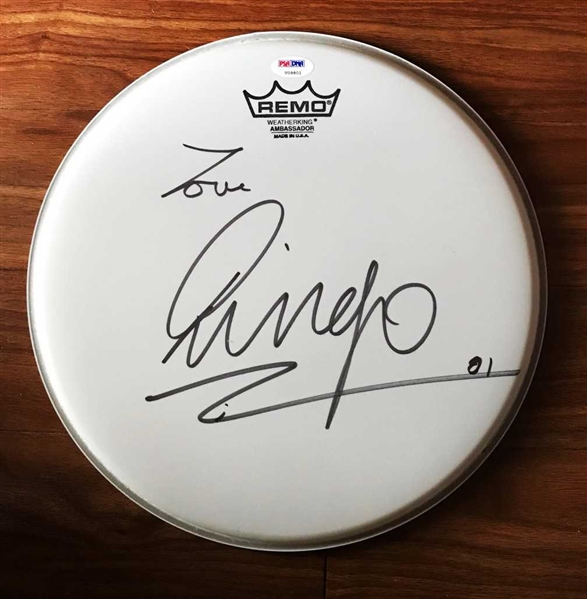 The Beatles: Ringo Starr Signed Remo Drumhead (PSA/DNA)