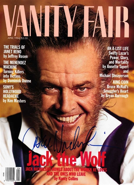 Jack Nicholson Signed April 1994 Vanity Fair Magazine Cover (BAS/Beckett Guaranteed)