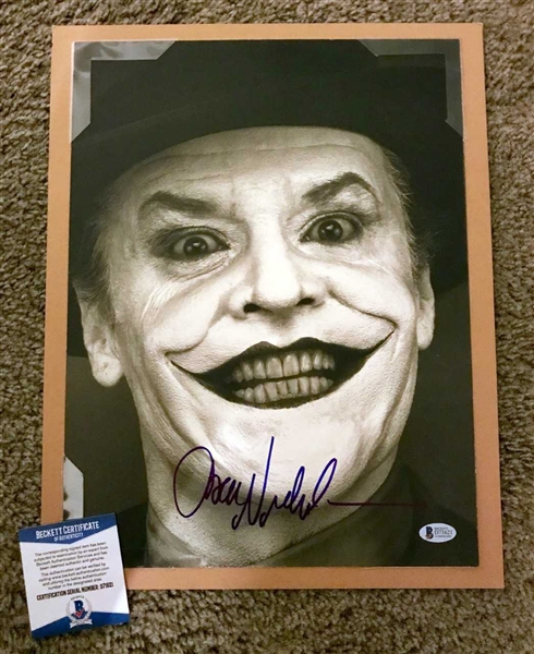 Jack Nicholson "The Joker" Signed 11"x 15" Herb Ritts Photo (Beckett/BAS)