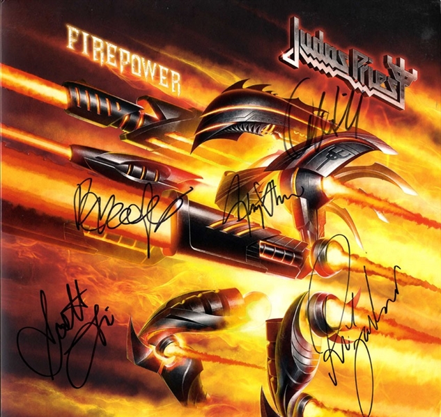 Judas Priest Signed "Firepower " Record Album (BAS/Beckett Guaranteed)