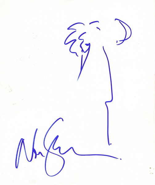 Neil Gaiman Hand-Drawn & Signed 16" x 20" Sketch (PSA/DNA)