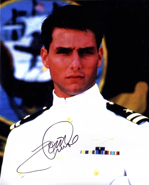 Tom Cruise Superb Signed 16" x 20" Color Photo from "Top Gun" (BAS/Beckett Guaranteed)