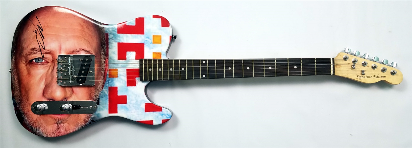 The Who: Pete Townshend Signed Custom Graphic Electric Guitar (BAS/Beckett Guaranteed)