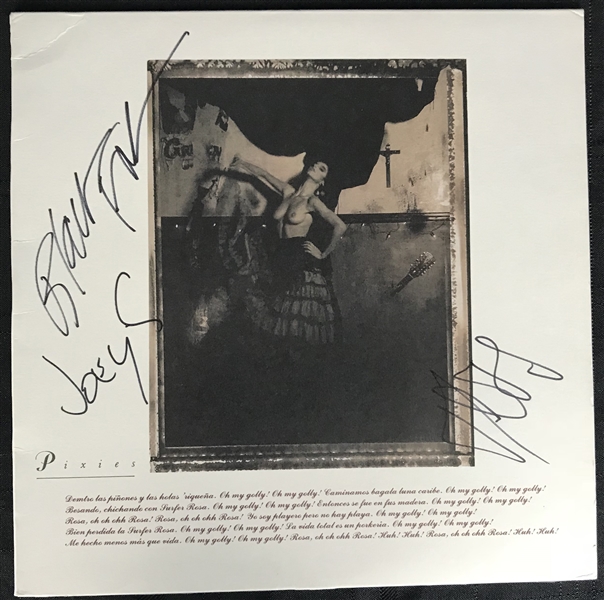 Pixies Group Signed Album w/ 3 Signatures (Beckett/BAS Guaranteed)