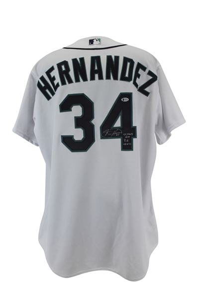 Felix Hernandez Signed Mariners Pro Model Jersey w/ Multiple Inscriptions (BAS/Beckett)