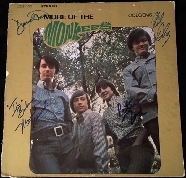 The Monkees Group Signed "More of the Monkees" Album w/ 4 Signatures! (BAS/Beckett Guaranteed)