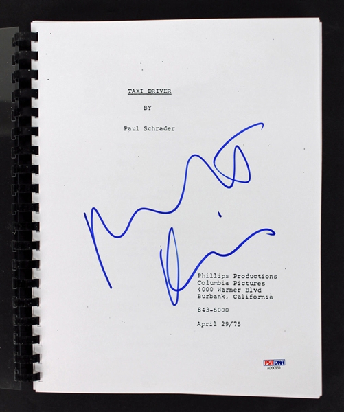 Robert Deniro Signed "Taxi Driver" Script (PSA/DNA)