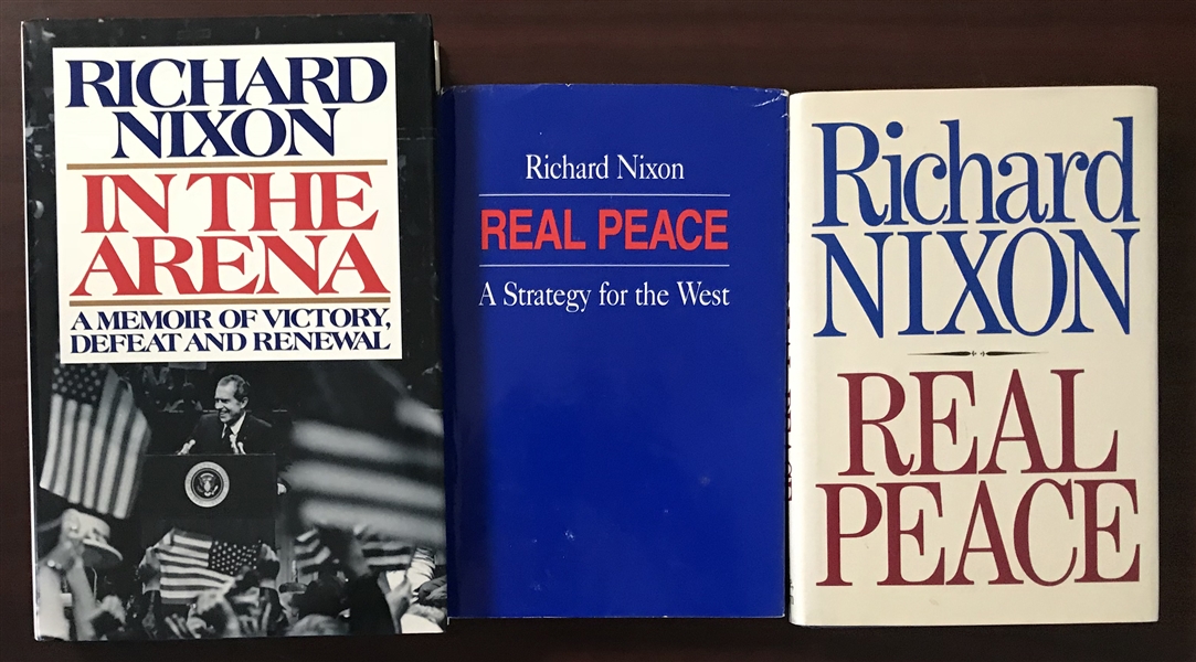 Lot of Three (3) President Richard Nixon Signed Books (Beckett/BAS Guaranteed)