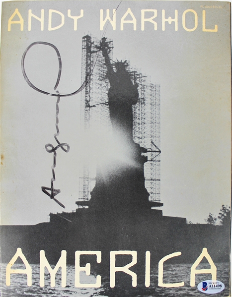 Andy Warhol Signed "America" Softcover Book (BAS/Beckett)
