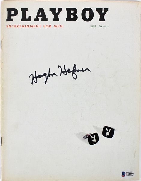 Playboy: Hugh Hefner Signed June 1957 Issue (BAS/Beckett)