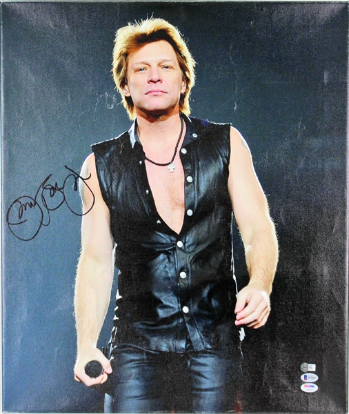 Jon Bon Jovi Signed 20" x 24" Canvas Print (BAS/Beckett)