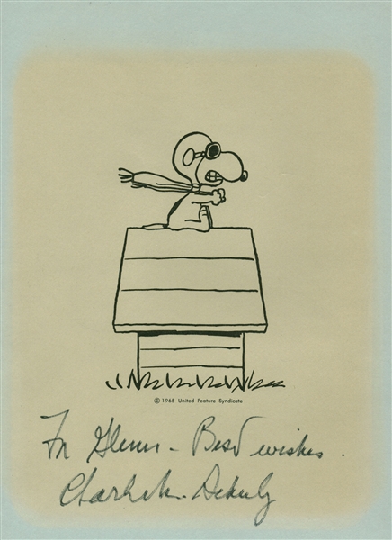 Charles Schulz Signed 7" x 9" Book Page (Beckett/BAS)