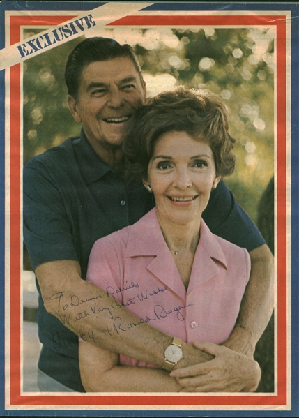 Ronald & Nancy Reagan Dual Signed 8" x 11" Magazine Photograph (JSA)