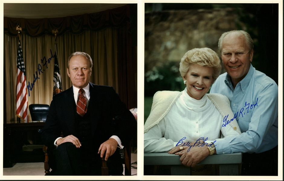 Lot of Four (4) Gerald Ford Signed Items (Beckett/BAS Guaranteed)