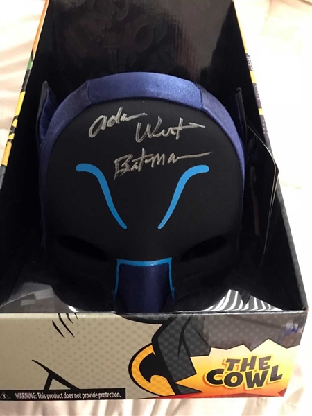 Batman: Adam West Rare In-Person Signed Replica Batman Cowl Mask (BAS/Beckett Guaranteed)