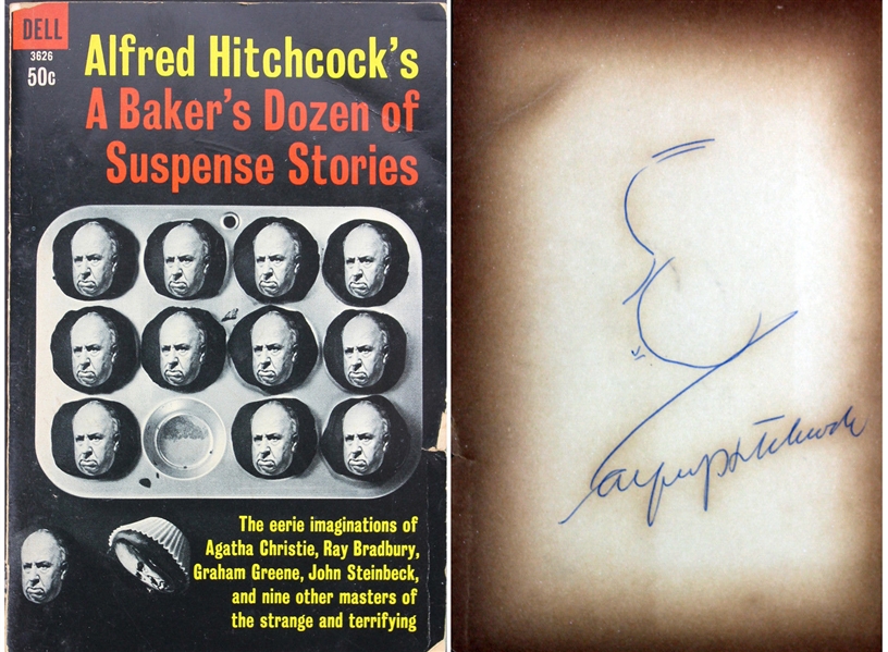 Alfred Hitchcock Signed "A Bakers Dozen" Book w/ Hand Drawn Self Portrait Sketch (BAS/Beckett)