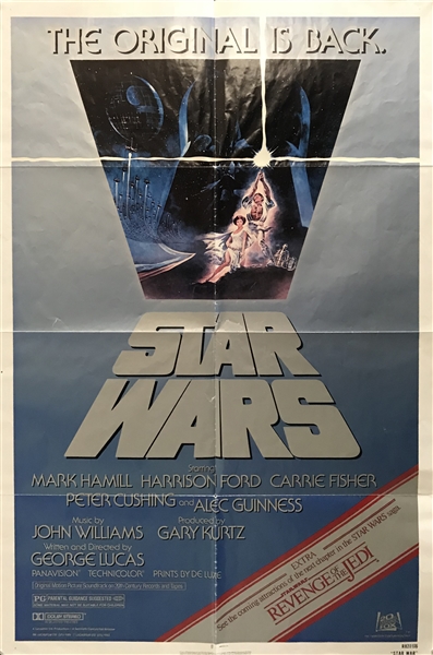 Original 1982 Star Wars Re-Release 27" x 41" ROTJ Style C Poster