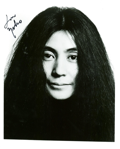 The Beatles: Yoko Ono Signed 8" x 10" Black & White Photograph (Beckett/BAS Guaranteed)
