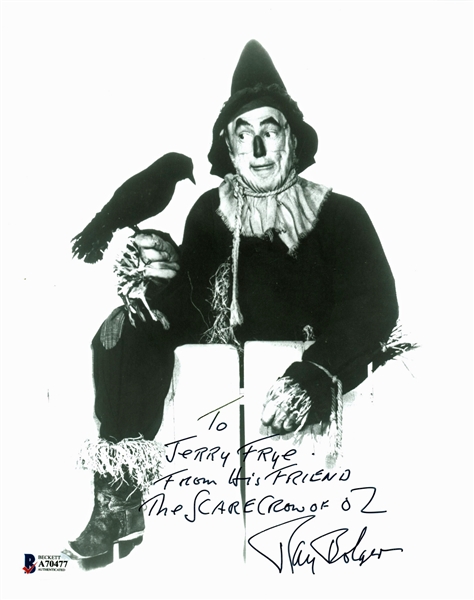 Wizard of Oz: Ray Bolger Signed 8" x 10" Photo as The Scarecrow (Beckett/BAS)