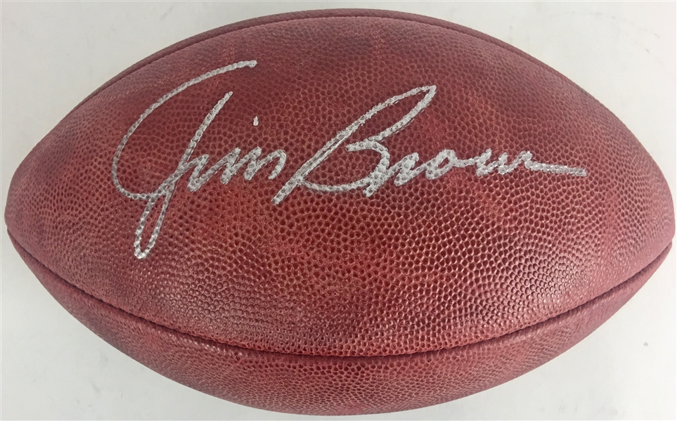 Jim Brown Signed Leather Official NFL Football (Beckett)