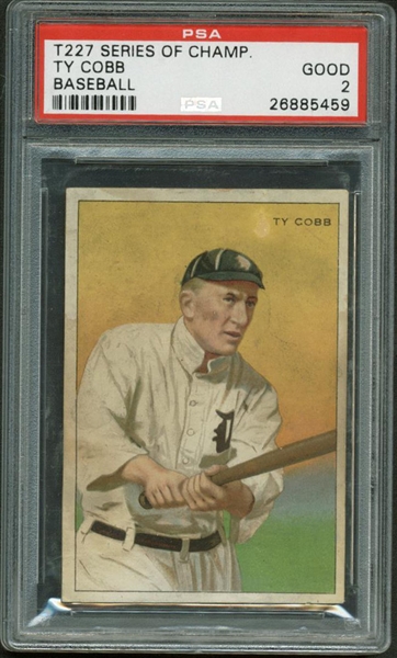 Ty Cobb 1912 Series of Champions T227 Card (PSA Graded GOOD 2)