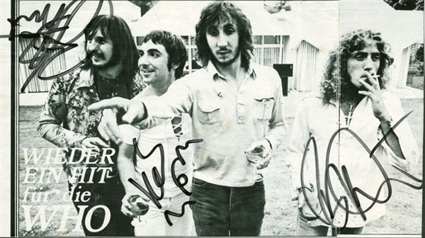 The Who Group Signed Photographs w/ Keith Moon! (Beckett/BAS)