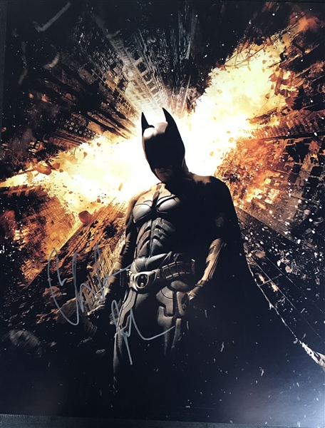 Christian Bale Signed 16" x 20" Color "Batman" Photograph (Beckett/BAS Guaranteed)