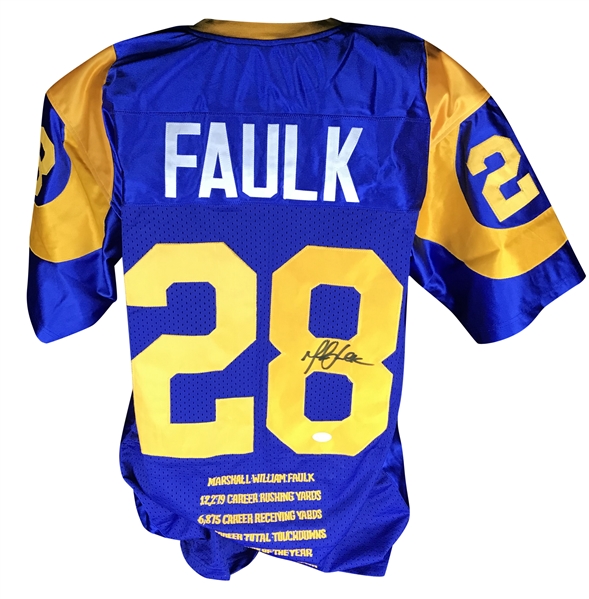 Marshall Faulk Signed St. Louis Rams Jersey (JSA)