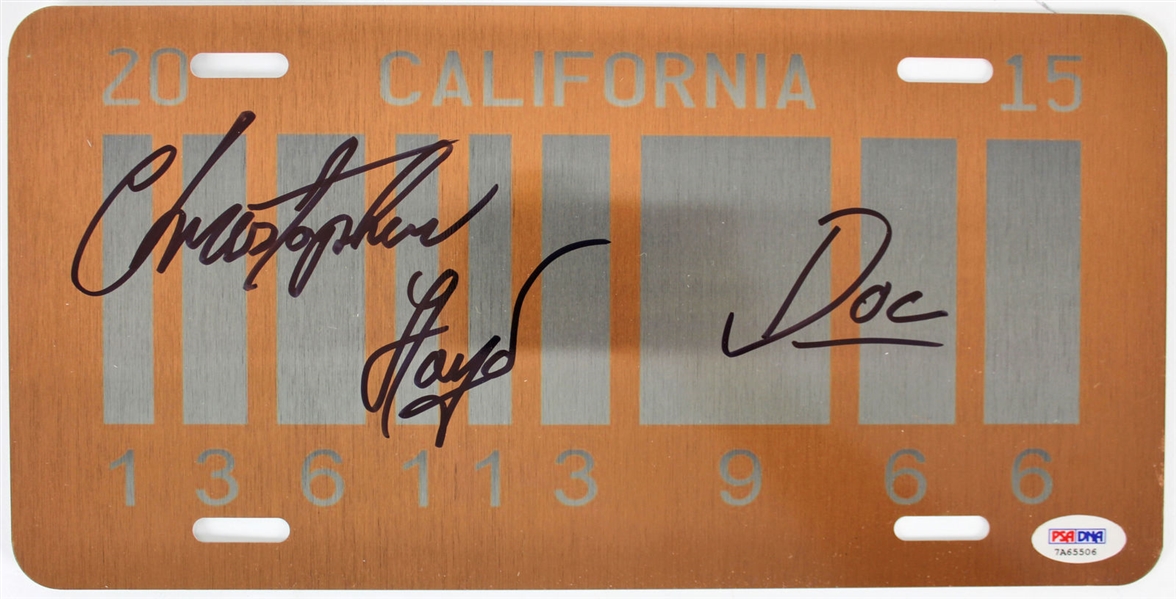 Christopher Lloyd Signed "Back to the Future 2" Replica License Plate (PSA/DNA)